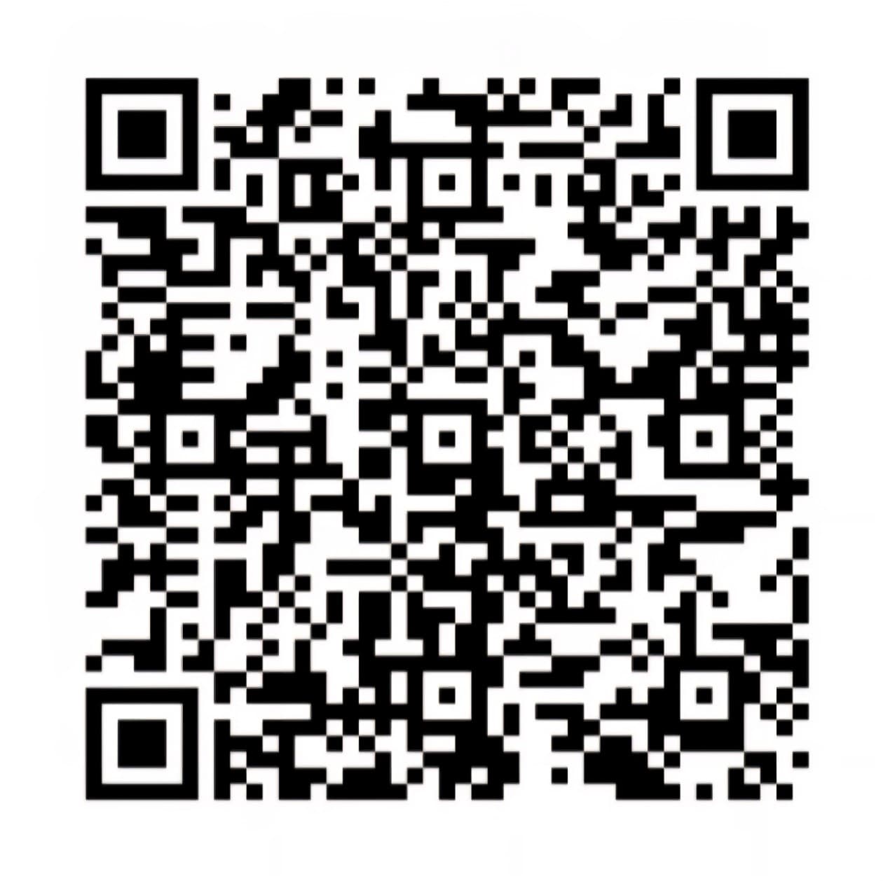 Square Zelle QR code for Light Between donations, high contrast black modules on a white field, photographed straight-on